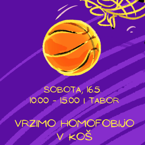 Vrzimo homofobijo v koš Sobota 16.5., 10:00—15:00, Tabor Ljubljana